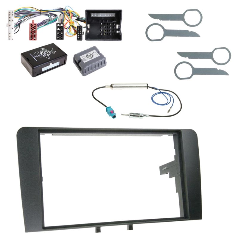 Autoradio Einbauset für Audi A3 8P 8PA ab 2007 Radioblende Adapter 2-DIN Autoradio Einbauset für Audi A3 8P 8PA ab 2007 Radioblende Adapter 2-DIN
