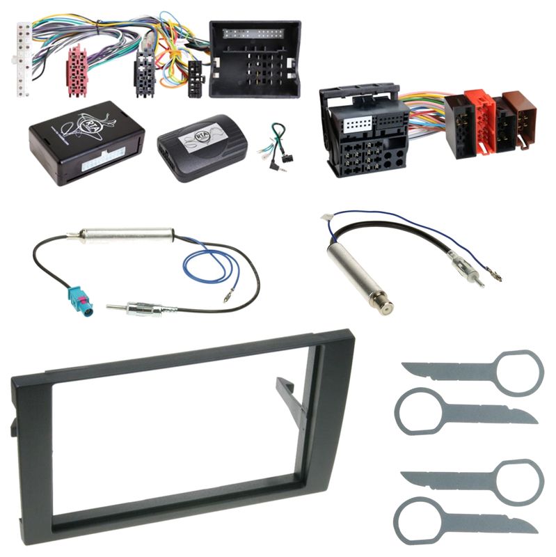 Autoradio Einbauset für Audi A4 B6 B7 Seat Exeo 2-DIN Radioblende Adapter Autoradio Einbauset für Audi A4 B6 B7 Seat Exeo 2-DIN Radioblende Adapter