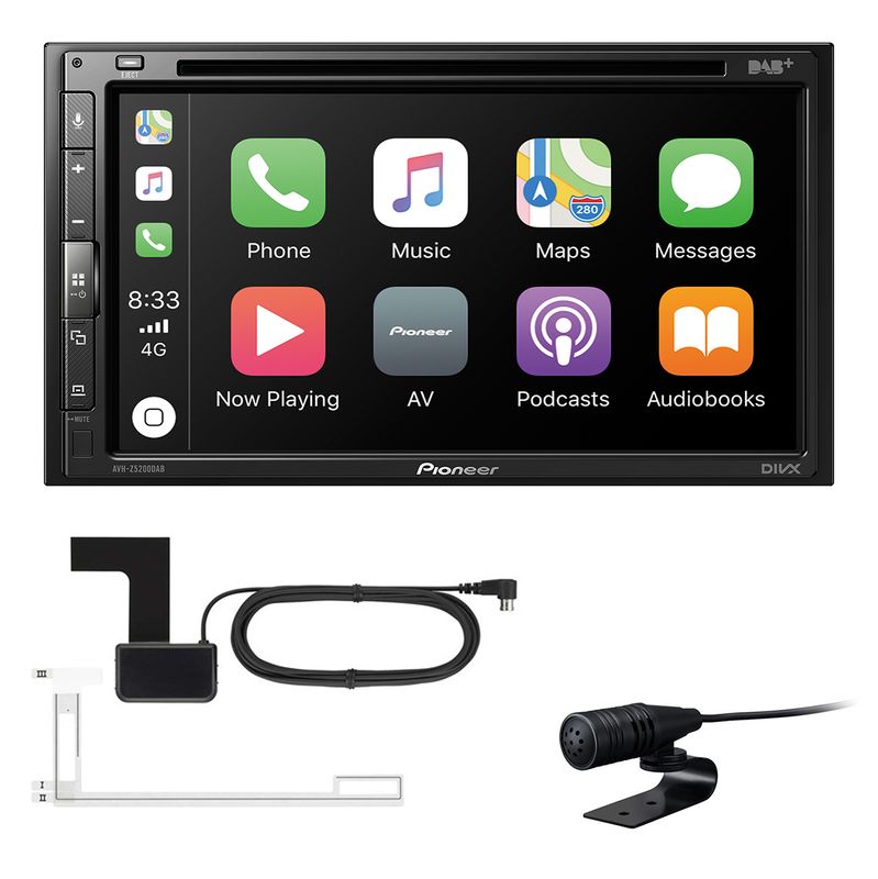 Pioneer AVH-Z5200DAB Digitalradio CarPlay Android Auto Autoradio inkl Antenne