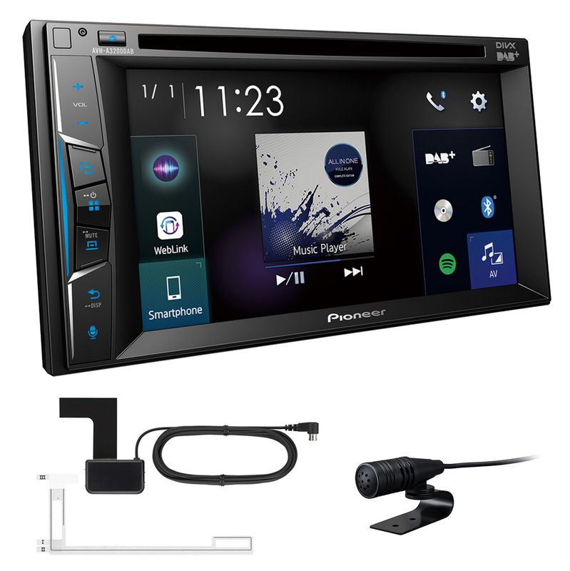 Pioneer AVH-A3200DAB USB MP3 DVD Bluetooth Flac Digitalradio inkl. DAB Antenne