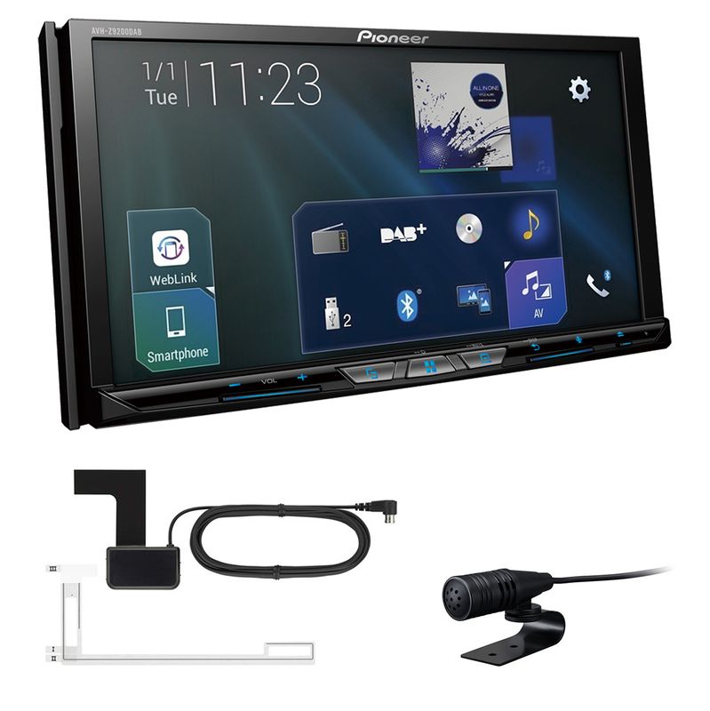 Pioneer AVH-Z9200DAB CarPlay Android Auto WebLink Digitalradio inkl. DAB Antenne