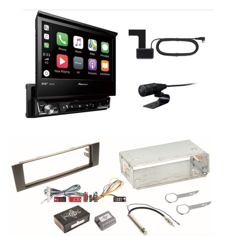 Pioneer AVH-Z7200DAB Digitalradio Bluetooth CarPlay Einbauset für Audi A3 8P 8PA