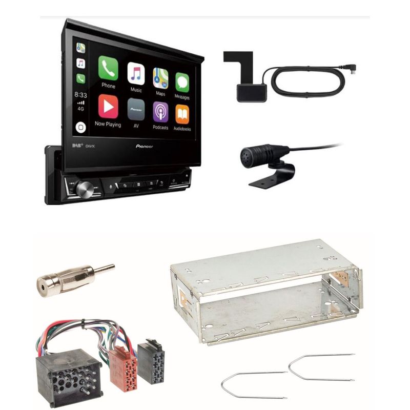 Pioneer AVH-Z7200DAB Digitalradio Bluetooth CarPlay Einbauset für BMW 3er E36 Z3