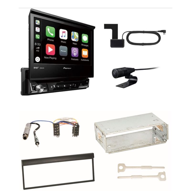 Pioneer AVH-Z7200DAB Bluetooth CD USB Digitalradio Einbauset für Skoda Fabia 6Y