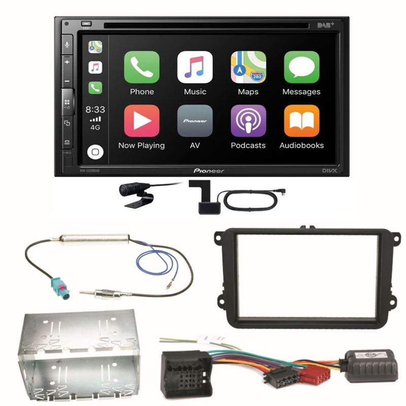 Pioneer AVH-Z5200DAB Android Auto Einbauset für Golf 5 6 Passat 3C CC B7 Touran Pioneer AVH-Z5200DAB Android Auto Einbauset für Golf 5 6 Passat 3C CC B7 Touran