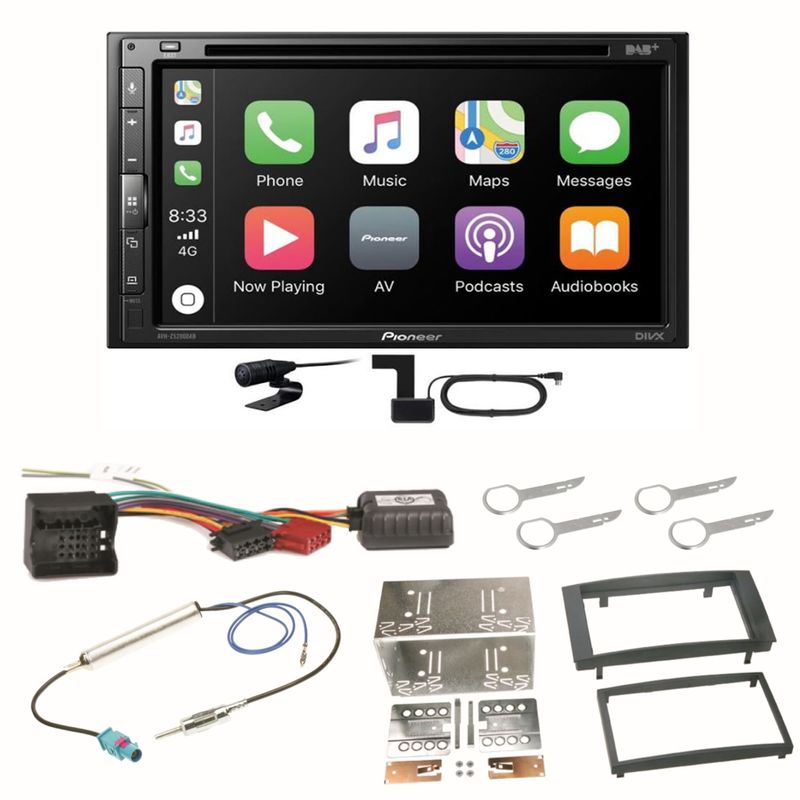 Pioneer AVH-Z5200DAB Android Auto Carplay Einbauset für T5 2003-2015 Multivan