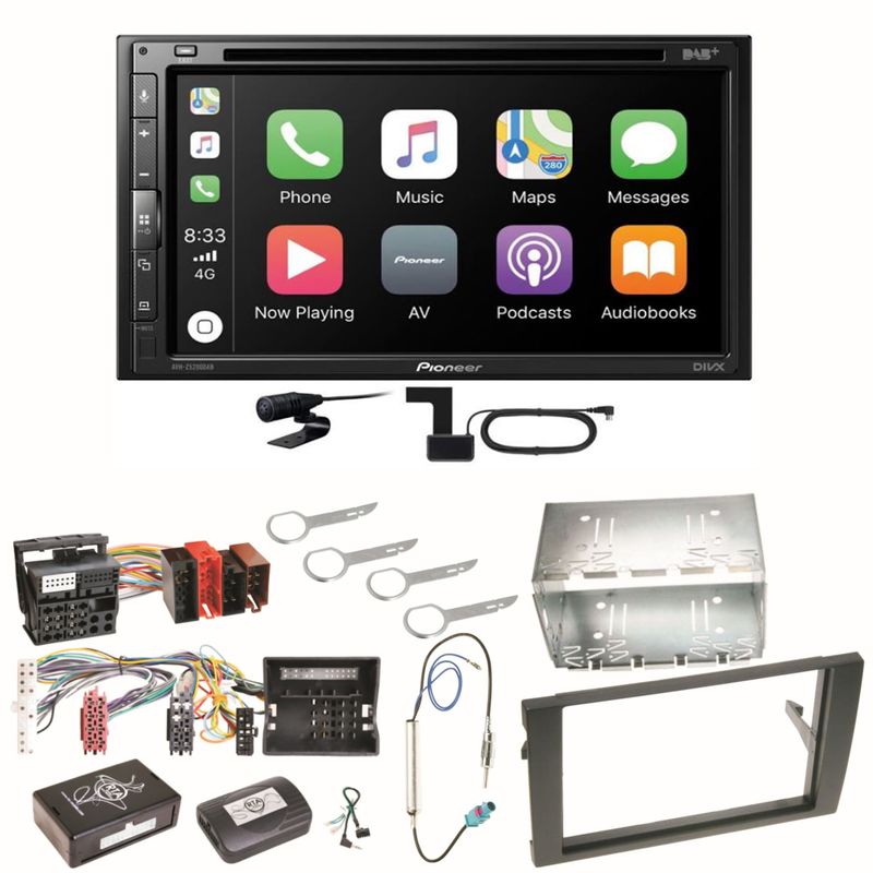 Pioneer AVH-Z5200DAB Android Auto Carplay Einbauset für Audi A4 B6 B7 Seat Exeo Pioneer AVH-Z5200DAB Android Auto Carplay Einbauset für Audi A4 B6 B7 Seat Exeo