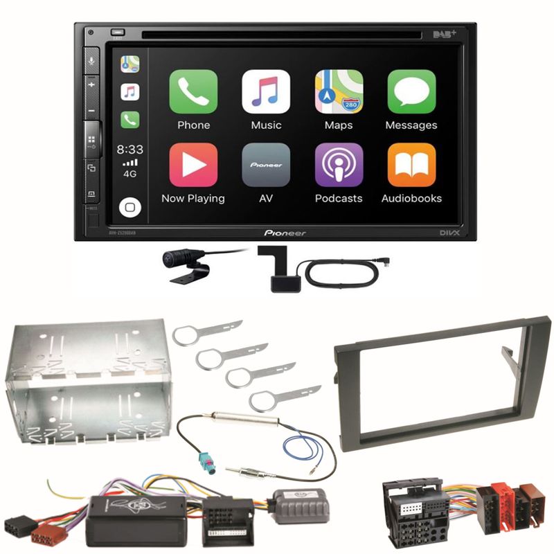 Pioneer AVH-Z5200DAB Android Auto Carplay Einbauset für Seat Exeo Audi A4 B6 B7 Pioneer AVH-Z5200DAB Android Auto Carplay Einbauset für Seat Exeo Audi A4 B6 B7
