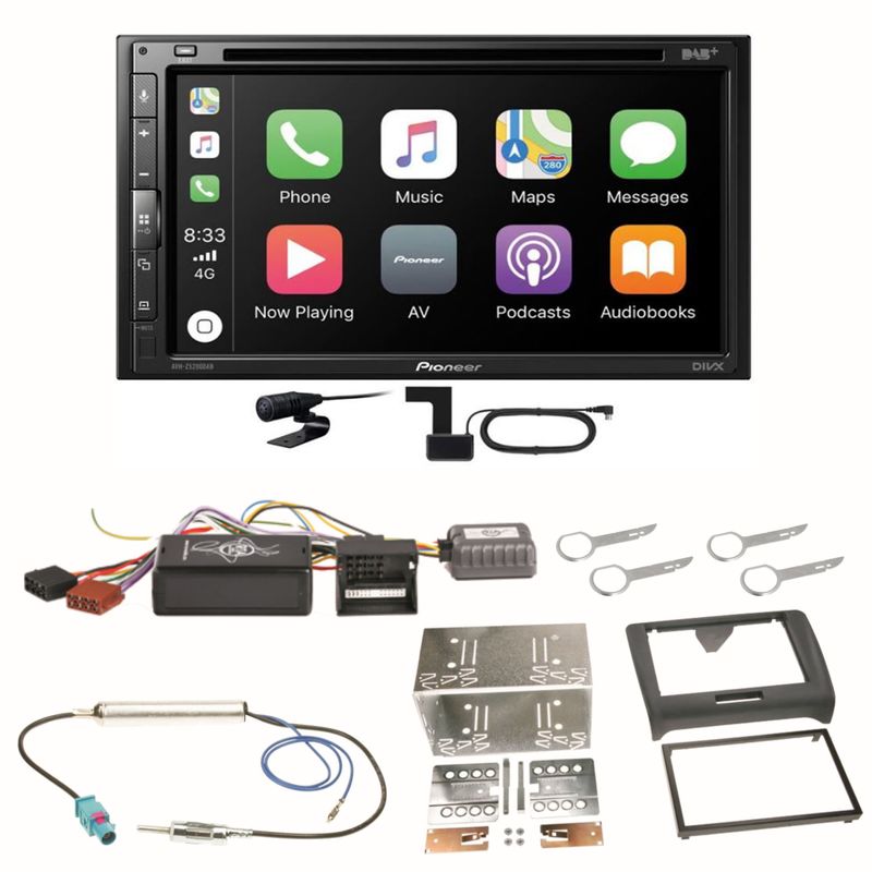 Pioneer AVH-Z5200DAB Android Auto Carplay Bluetooth Einbauset für Audi TT 8J Pioneer AVH-Z5200DAB Android Auto Carplay Bluetooth Einbauset für Audi TT 8J