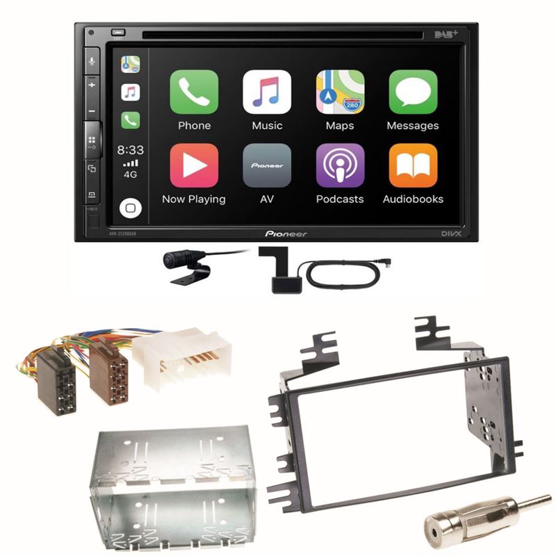 Pioneer AVH-Z5200DAB Android Auto Carplay Einbauset für Kia Sportage JE Rio JB