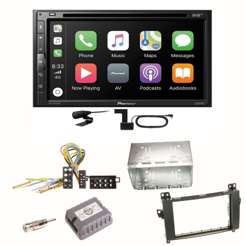 Pioneer AVH-Z5200DAB Android Auto Carplay Einbauset für Mercedes Vito Viano W639