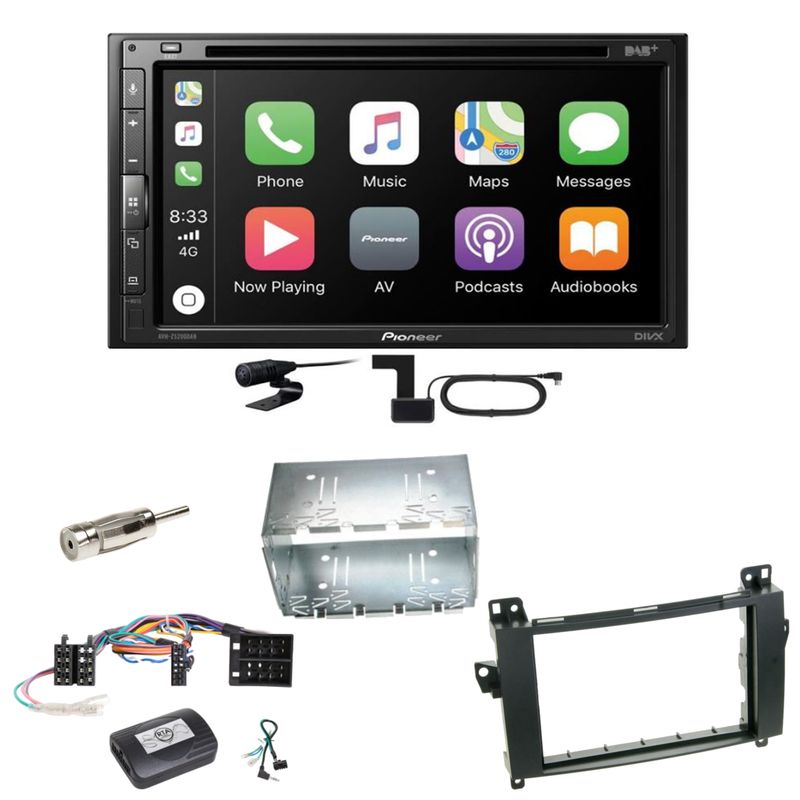 Pioneer AVH-Z5200DAB Android Auto Carplay Einbauset für Mercedes Vito Viano W639