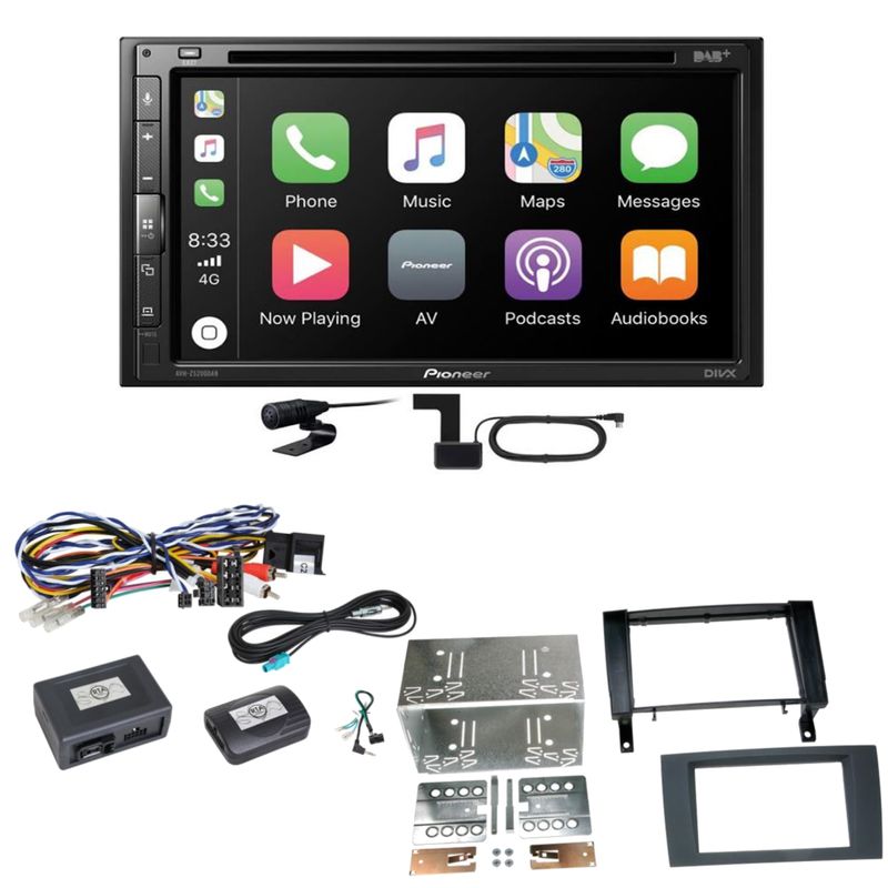 Pioneer AVH-Z5200DAB Android Auto Carplay Einbauset für Mercedes SLK R171