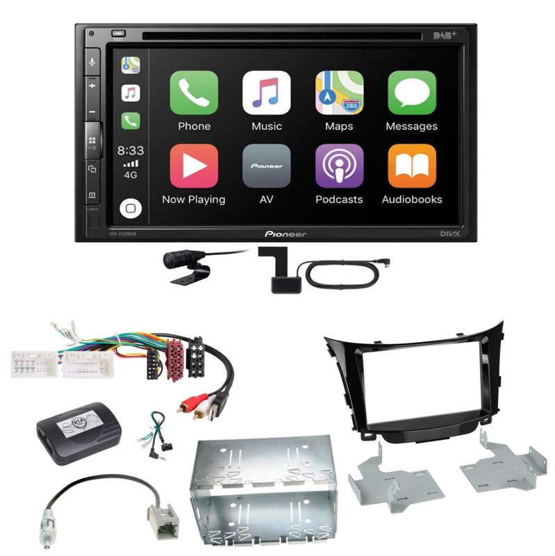 Pioneer AVH-Z5200DAB Android Auto Carplay Einbauset für Hyundai i30 GD GDH