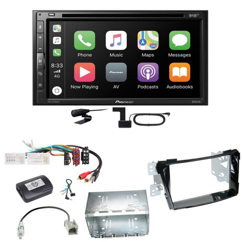 Pioneer AVH-Z5200DAB Android Auto Carplay Bluetooth Einbauset für Hyundai i40 VF