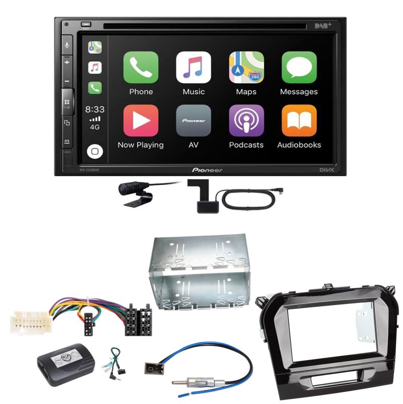 Pioneer AVH-Z5200DAB Android Auto Carplay USB Einbauset für Suzuki Vitara LY Pioneer AVH-Z5200DAB Android Auto Carplay USB Einbauset für Suzuki Vitara LY