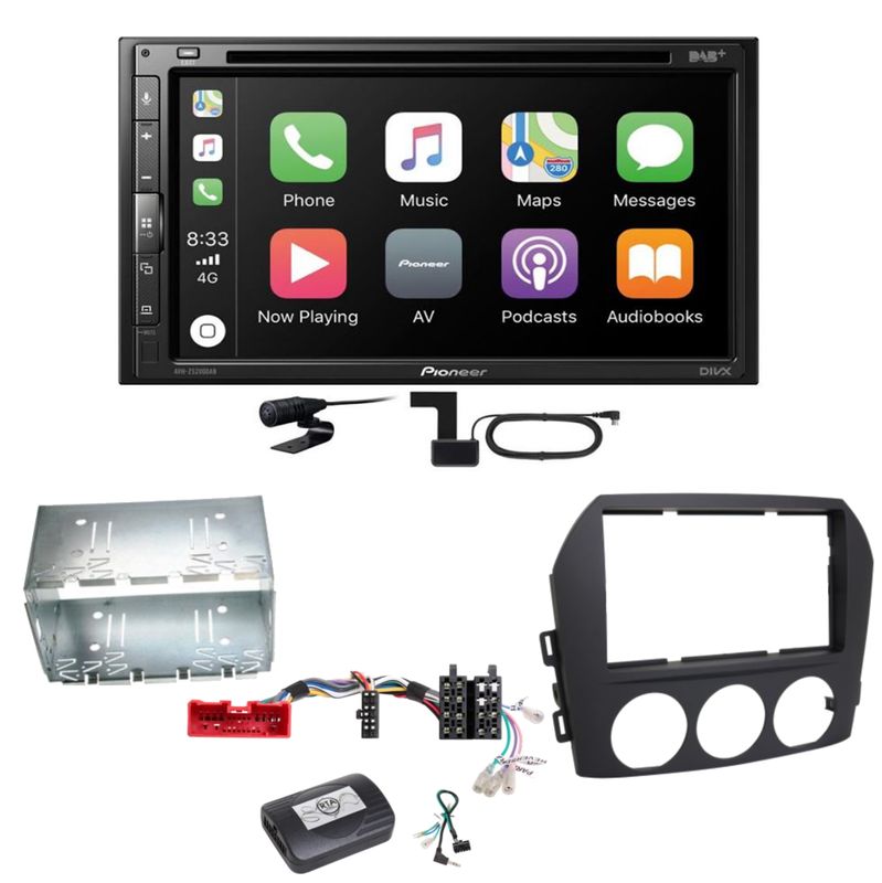 Pioneer AVH-Z5200DAB Android Auto Carplay USB Einbauset für Mazda MX-5 NC FL Pioneer AVH-Z5200DAB Android Auto Carplay USB Einbauset für Mazda MX-5 NC FL