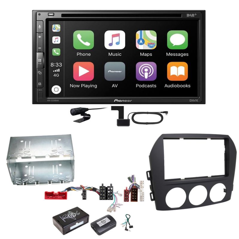Pioneer AVH-Z5200DAB Android Auto Carplay USB Einbauset für Mazda MX-5 NC FL Pioneer AVH-Z5200DAB Android Auto Carplay USB Einbauset für Mazda MX-5 NC FL