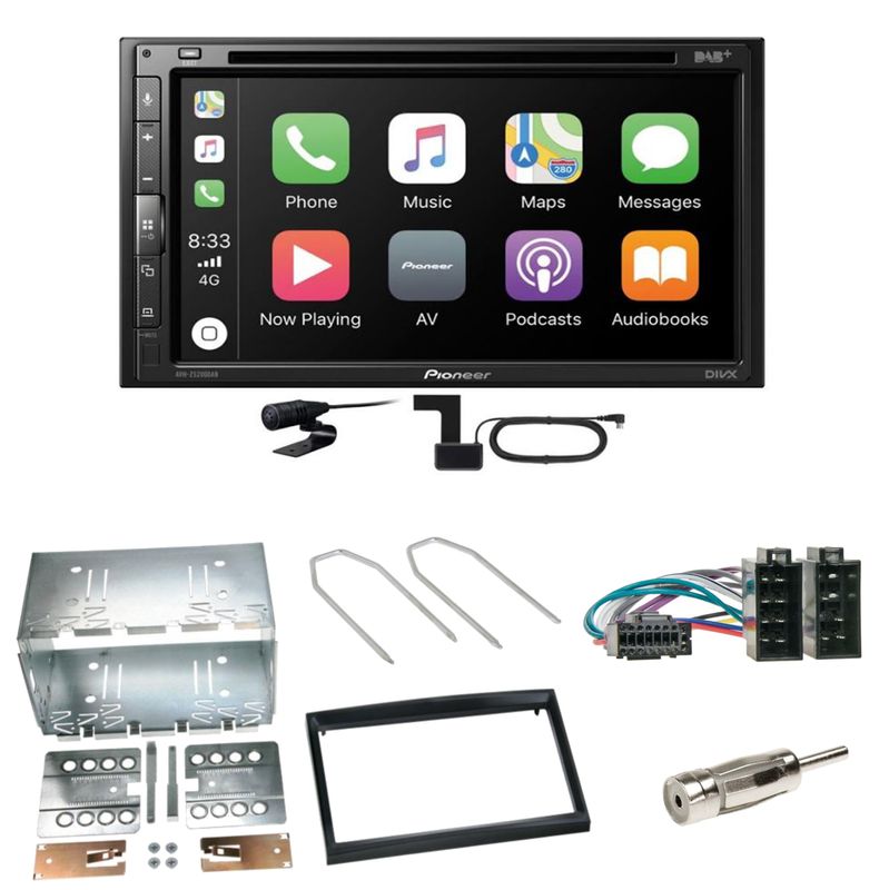 Pioneer AVH-Z5200DAB Android Auto Carplay Einbauset für Peugeot 307 Citroen C2 C3 Pioneer AVH-Z5200DAB Android Auto Carplay Einbauset für Peugeot 307 Citroen C2 C3