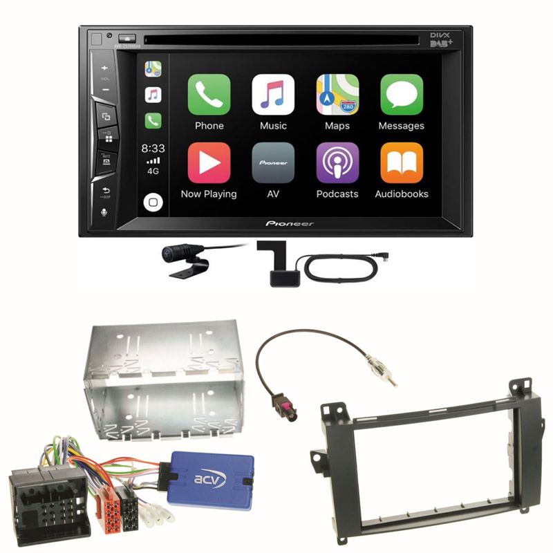 Pioneer AVH-Z3200DAB Carplay DAB Einbauset für Mercedes A W169 B Klasse W245