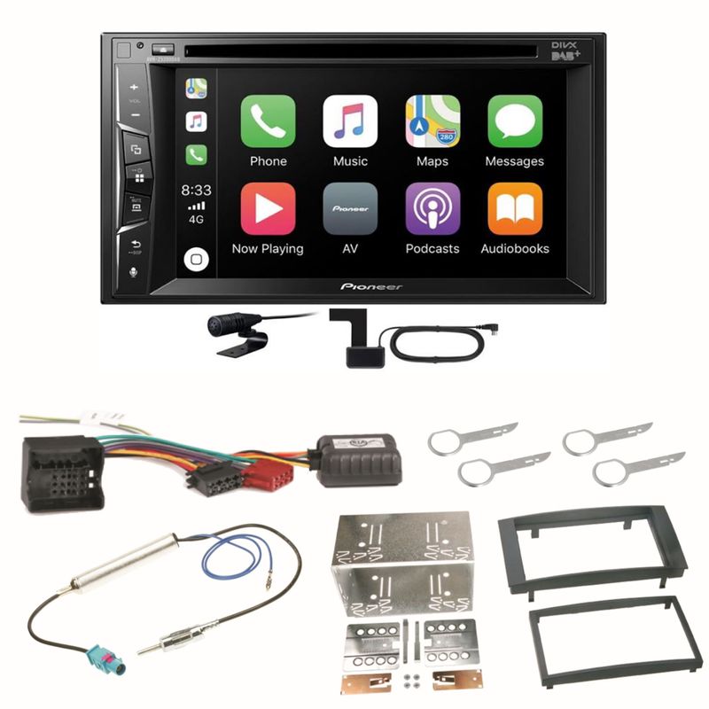 Pioneer AVH-Z3200DAB Carplay Bluetooth DAB Einbauset für T5 2003-2015 Multivan