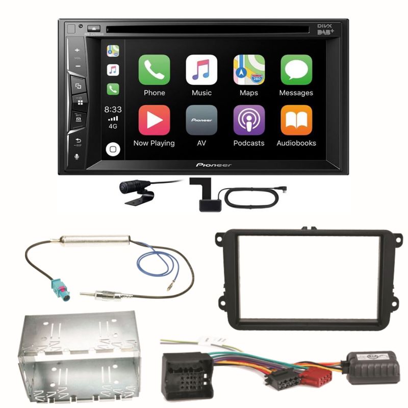 Pioneer AVH-Z3200DAB Carplay Bluetooth Einbauset für Skoda Fabia Roomster Praktik Pioneer AVH-Z3200DAB Carplay Bluetooth Einbauset für Skoda Fabia Roomster Praktik