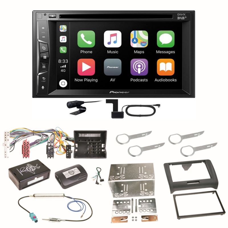 Pioneer AVH-Z3200DAB Carplay Bluetooth Digitalradio Einbauset für Audi TT 8J Pioneer AVH-Z3200DAB Carplay Bluetooth Digitalradio Einbauset für Audi TT 8J