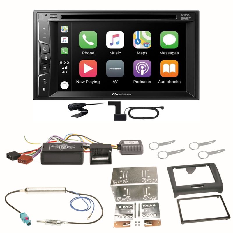 Pioneer AVH-Z3200DAB Carplay Bluetooth Digitalradio Einbauset für Audi TT 8J Pioneer AVH-Z3200DAB Carplay Bluetooth Digitalradio Einbauset für Audi TT 8J