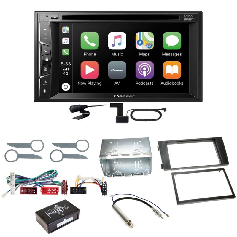 Pioneer AVH-Z3200DAB Carplay Bluetooth Digitalradio Einbauset für Audi A6 4B Pioneer AVH-Z3200DAB Carplay Bluetooth Digitalradio Einbauset für Audi A6 4B