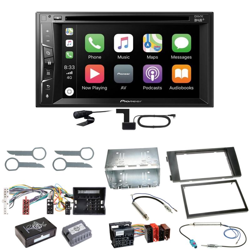 Pioneer AVH-Z3200DAB Carplay Bluetooth DAB Einbauset für Audi A6 4B Facelift Pioneer AVH-Z3200DAB Carplay Bluetooth DAB Einbauset für Audi A6 4B Facelift