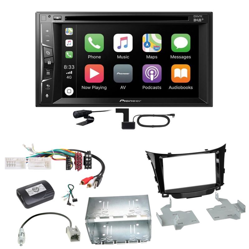 Pioneer AVH-Z3200DAB Carplay Bluetooth DAB Einbauset für Hyundai i30 GD GDH