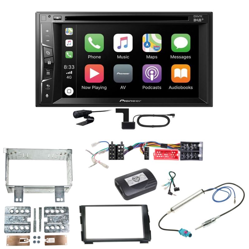 Pioneer AVH-Z3200DAB Carplay Bluetooth Digitalradio Einbauset für Kia Cee'd ED