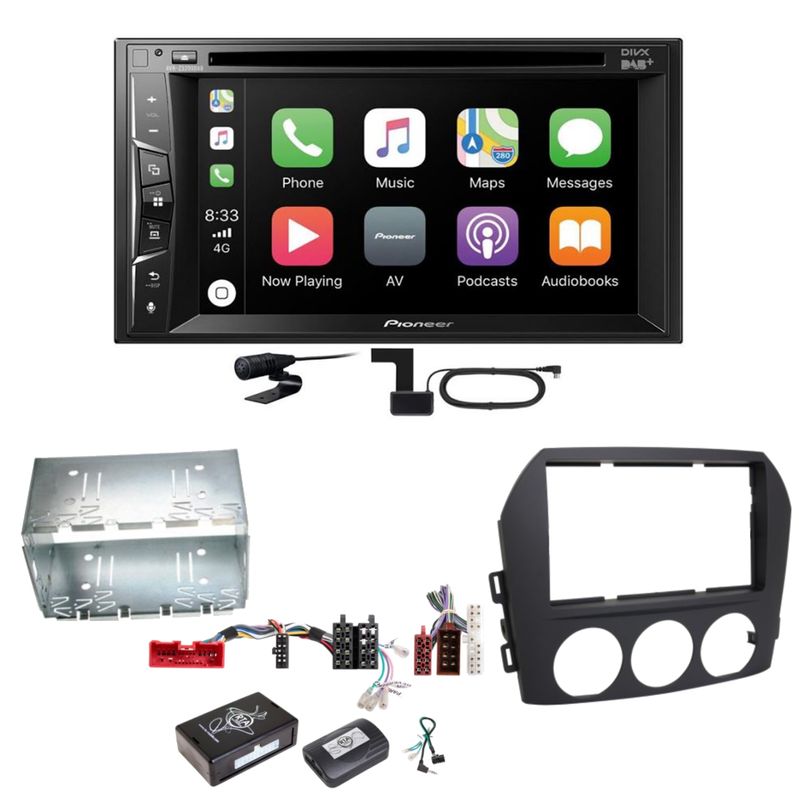 Pioneer AVH-Z3200DAB Carplay Bluetooth DAB Einbauset für Mazda MX-5 NC FL Pioneer AVH-Z3200DAB Carplay Bluetooth DAB Einbauset für Mazda MX-5 NC FL
