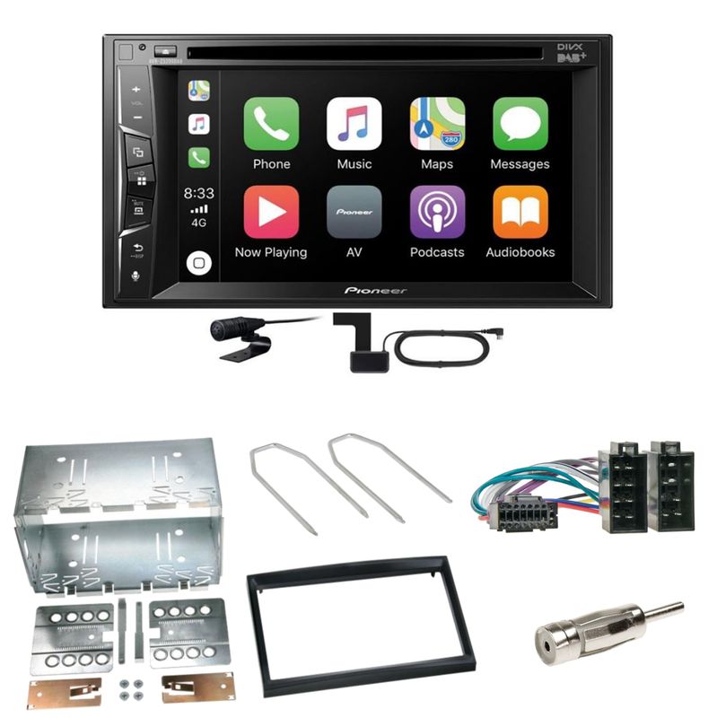Pioneer AVH-Z3200DAB Carplay Bluetooth Einbauset für Peugeot 307 Citroen C2 C3 Pioneer AVH-Z3200DAB Carplay Bluetooth Einbauset für Peugeot 307 Citroen C2 C3