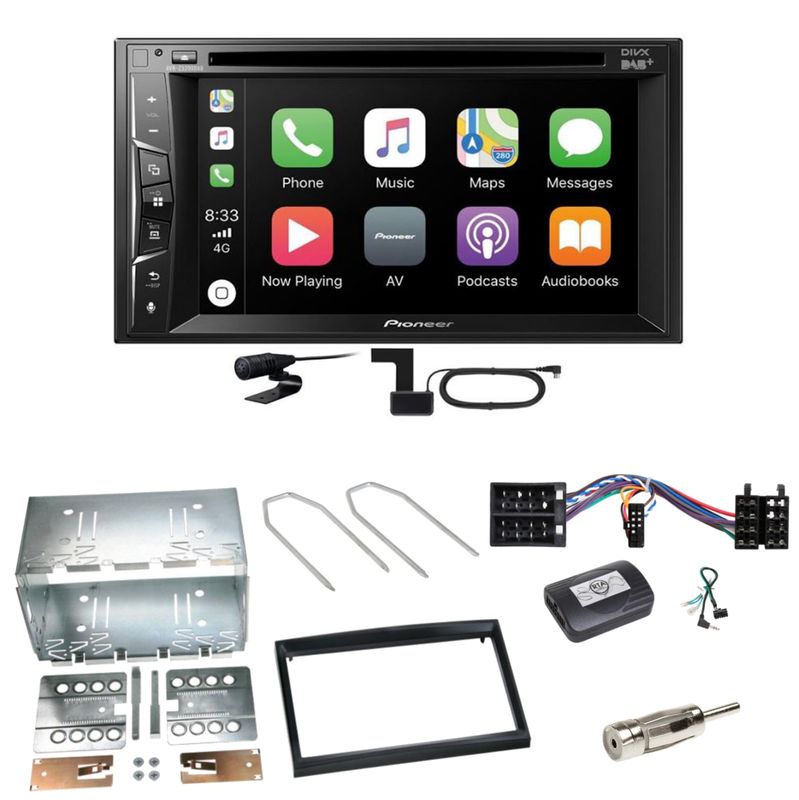 Pioneer AVH-Z3200DAB Carplay Bluetooth Einbauset für Peugeot 307 Citroen C2 C3 Pioneer AVH-Z3200DAB Carplay Bluetooth Einbauset für Peugeot 307 Citroen C2 C3