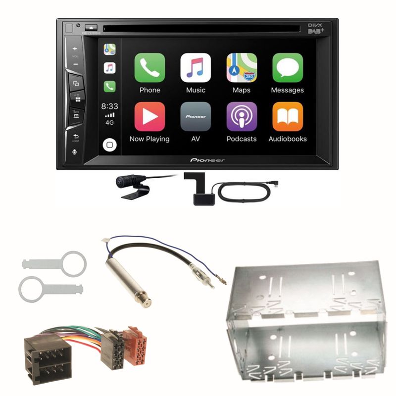 Pioneer AVH-Z3200DAB Carplay Bluetooth Einbauset für Polo 6N2 9N Bora Ibiza 6L