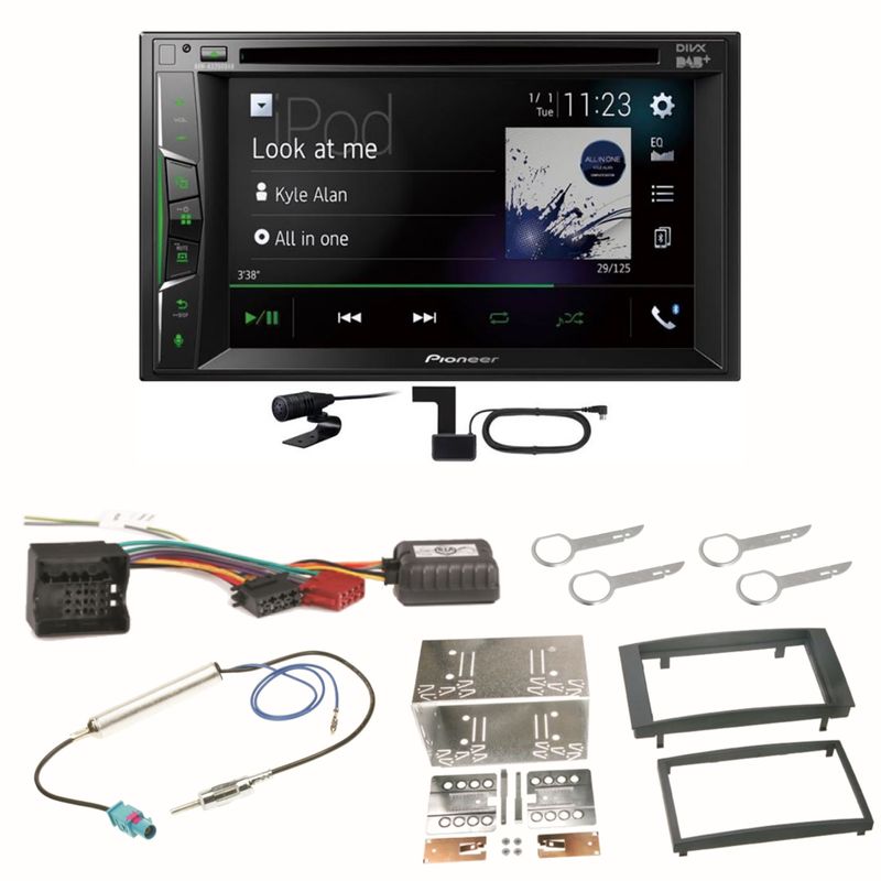 Pioneer AVH-A3200DAB Bluetooth Digitalradio Einbauset für T5 2003-2015 Multivan Pioneer AVH-A3200DAB Bluetooth Digitalradio Einbauset für T5 2003-2015 Multivan