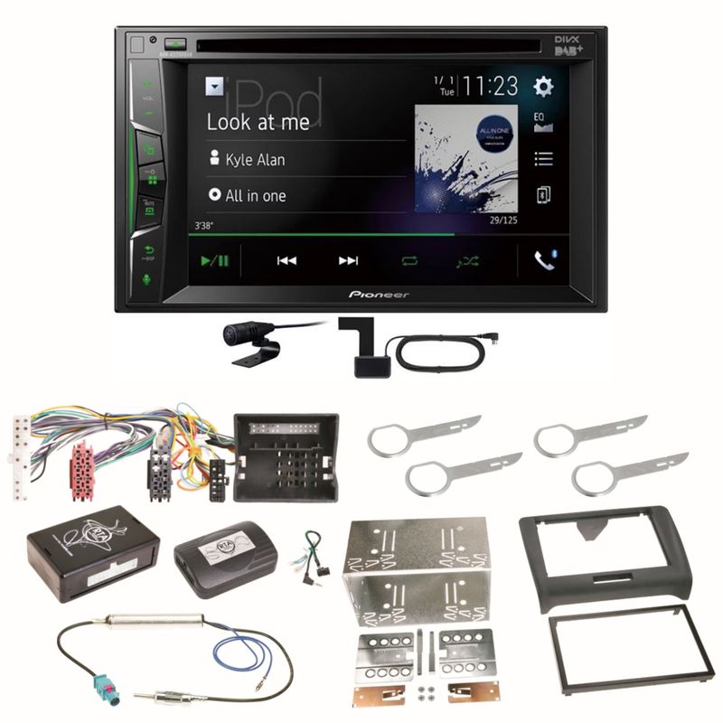 Pioneer AVH-A3200DAB Bluetooth Digitalradio CD MP3 Einbauset für Audi TT 8J Pioneer AVH-A3200DAB Bluetooth Digitalradio CD MP3 Einbauset für Audi TT 8J
