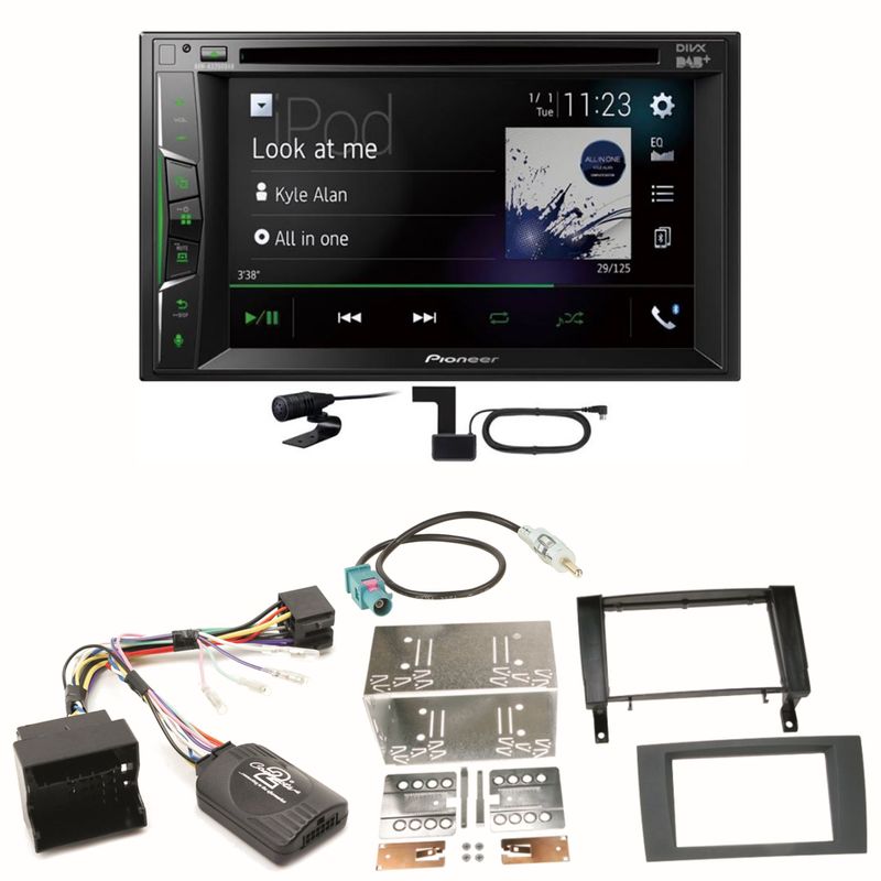 Pioneer AVH-A3200DAB Bluetooth Digitalradio CD Einbauset für Mercedes SLK R171 Pioneer AVH-A3200DAB Bluetooth Digitalradio CD Einbauset für Mercedes SLK R171