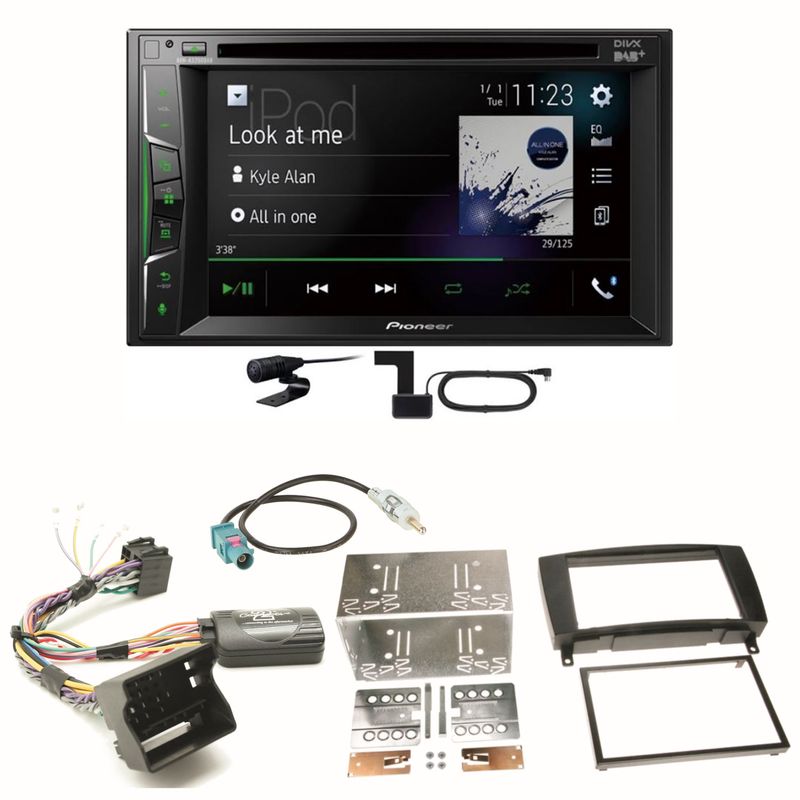 Pioneer AVH-A3200DAB Bluetooth DAB CD Einbauset für Mercedes CLK W209 Facelift Pioneer AVH-A3200DAB Bluetooth DAB CD Einbauset für Mercedes CLK W209 Facelift