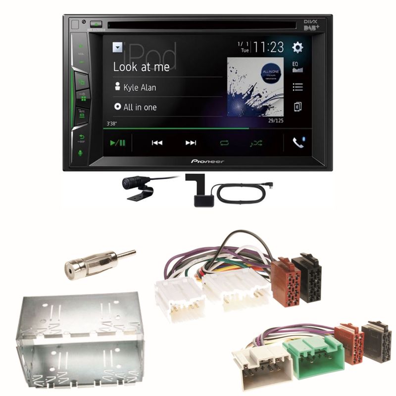 Pioneer AVH-A3200DAB Bluetooth Digitalradio Einbauset für Volvo S40 V40 850