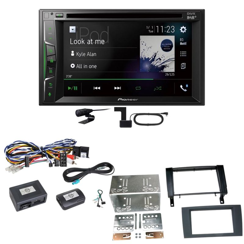 Pioneer AVH-A3200DAB Bluetooth Digitalradio Einbauset für Mercedes SLK R171 Pioneer AVH-A3200DAB Bluetooth Digitalradio Einbauset für Mercedes SLK R171