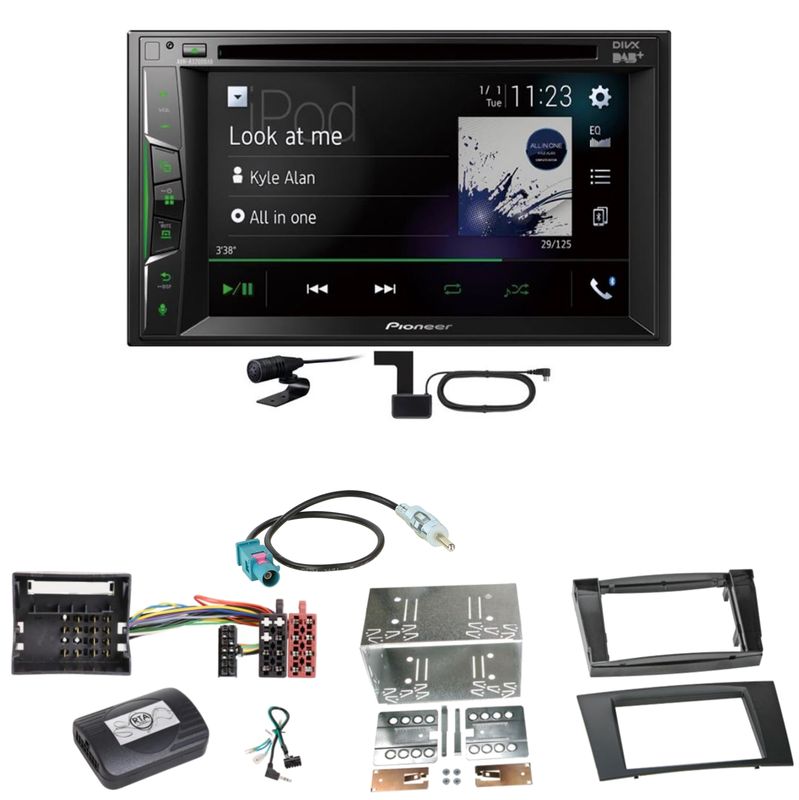 Pioneer AVH-A3200DAB Bluetooth DAB CD Einbauset für Mercedes W211 CLS W219 Pioneer AVH-A3200DAB Bluetooth DAB CD Einbauset für Mercedes W211 CLS W219