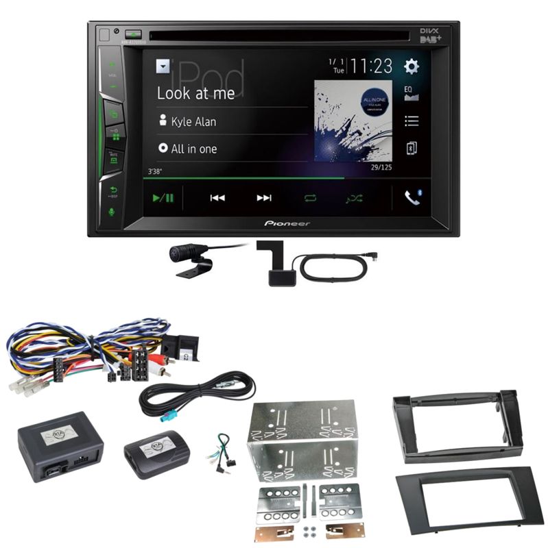 Pioneer AVH-A3200DAB Bluetooth DAB CD Einbauset für Mercedes W211 CLS W219 Pioneer AVH-A3200DAB Bluetooth DAB CD Einbauset für Mercedes W211 CLS W219