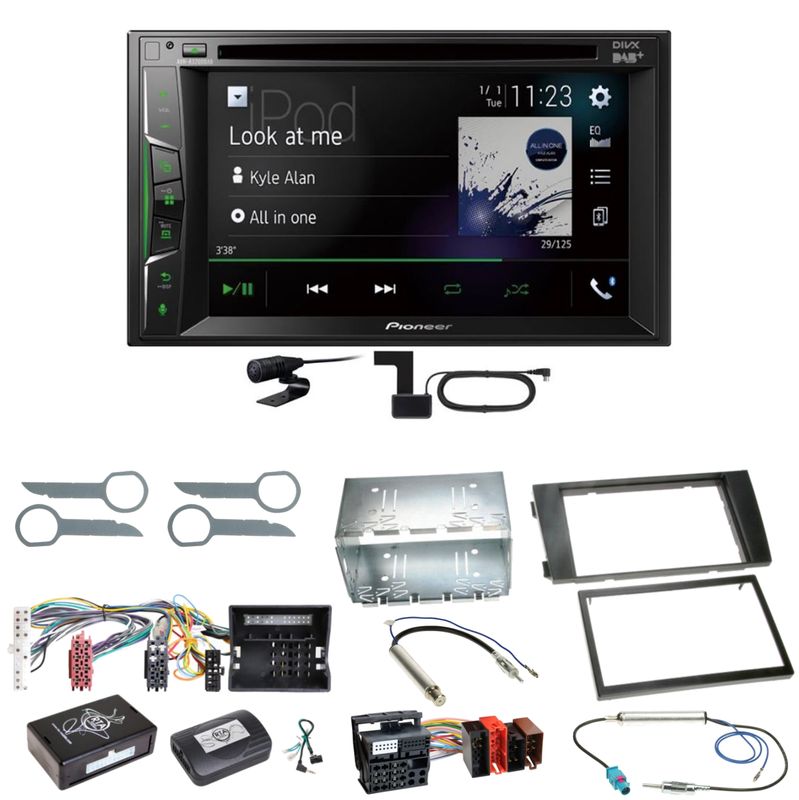 Pioneer AVH-A3200DAB Bluetooth Digitalradio CD Einbauset für Audi A6 4B Facelift Pioneer AVH-A3200DAB Bluetooth Digitalradio CD Einbauset für Audi A6 4B Facelift