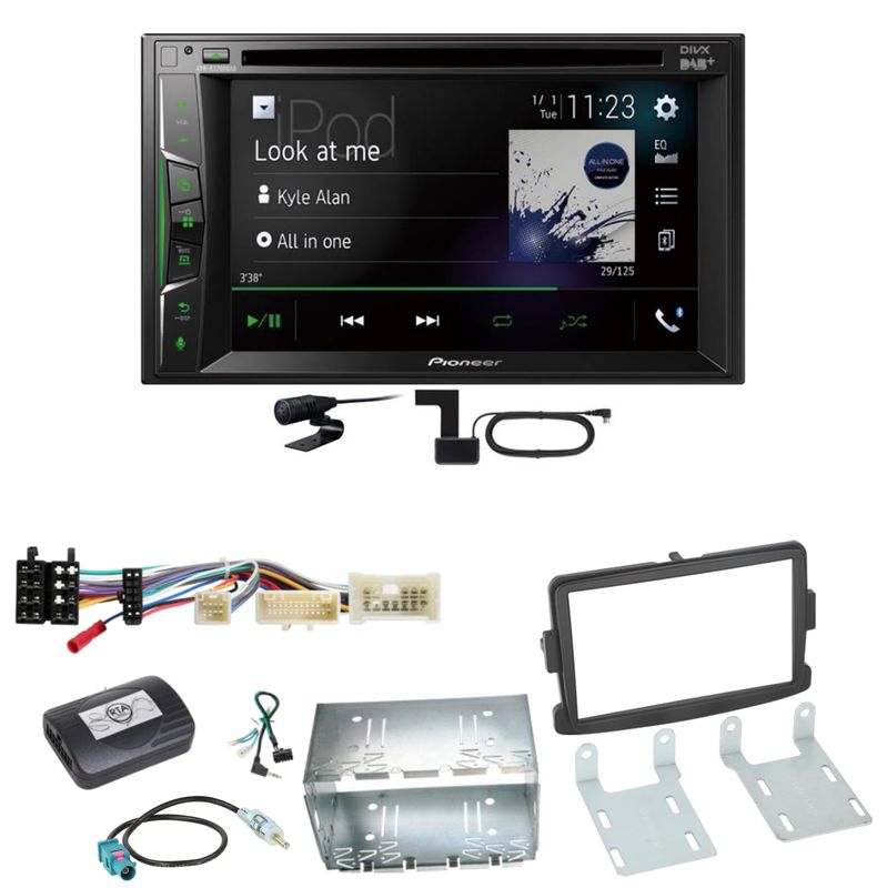 Pioneer AVH-A3200DAB Bluetooth Digitalradio Einbauset für Dacia Dokker Sandero Pioneer AVH-A3200DAB Bluetooth Digitalradio Einbauset für Dacia Dokker Sandero