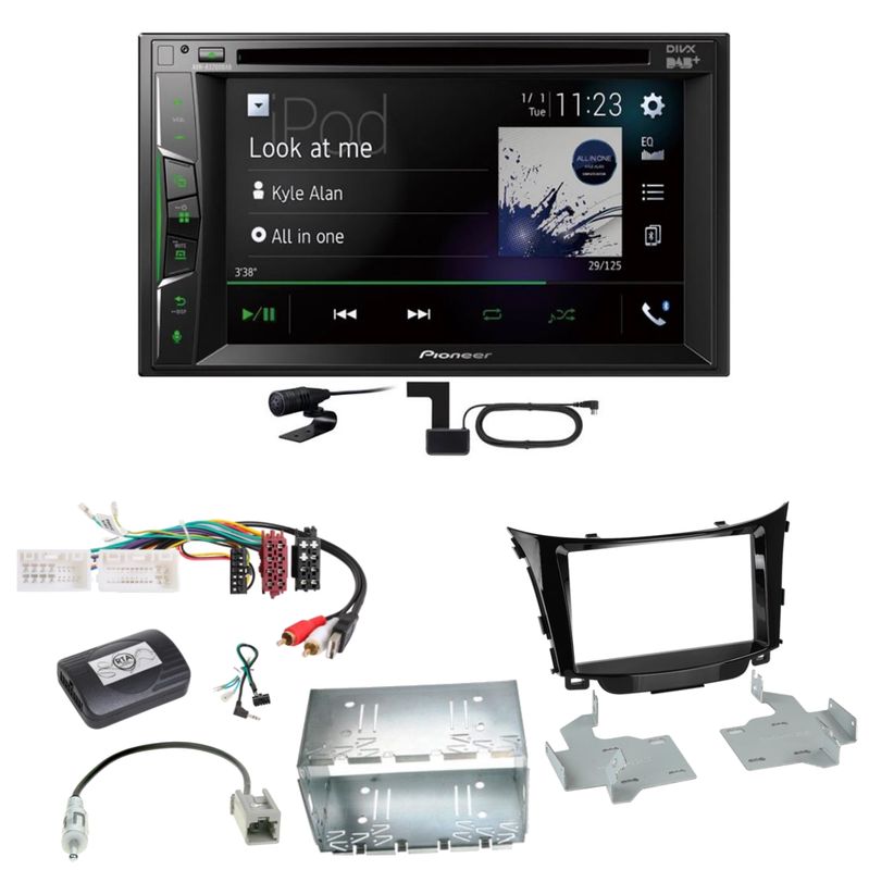 Pioneer AVH-A3200DAB Bluetooth Digitalradio CD Einbauset für Hyundai i30 GD GDH