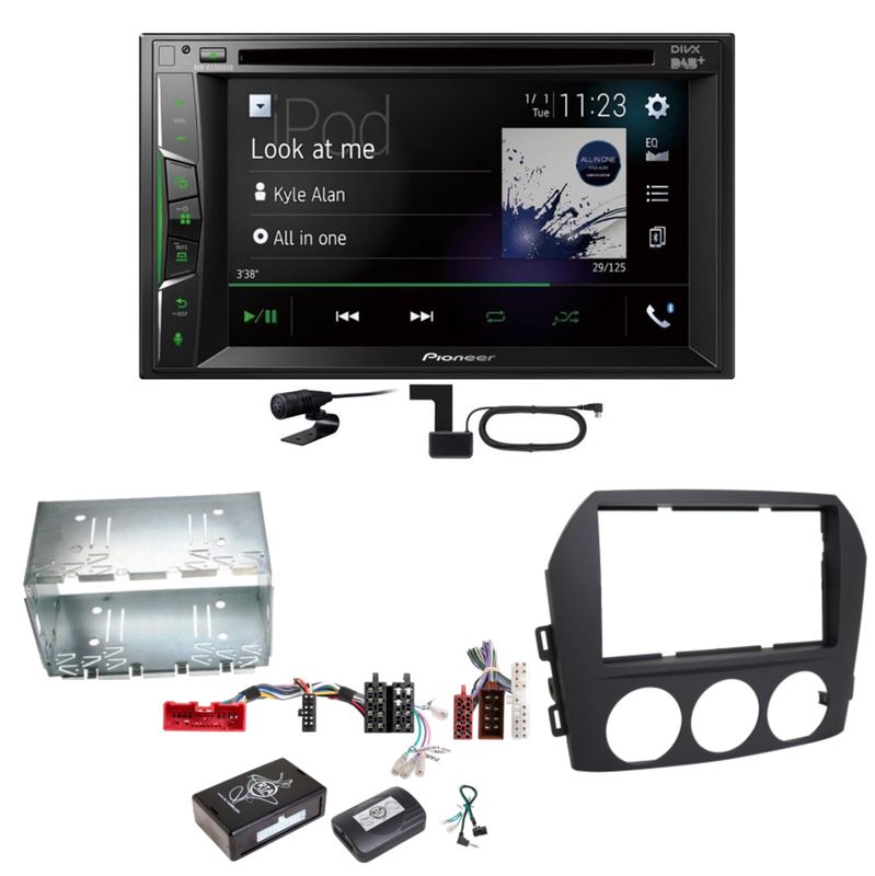 Pioneer AVH-A3200DAB Bluetooth Digitalradio CD Einbauset für Mazda MX-5 NC FL Pioneer AVH-A3200DAB Bluetooth Digitalradio CD Einbauset für Mazda MX-5 NC FL