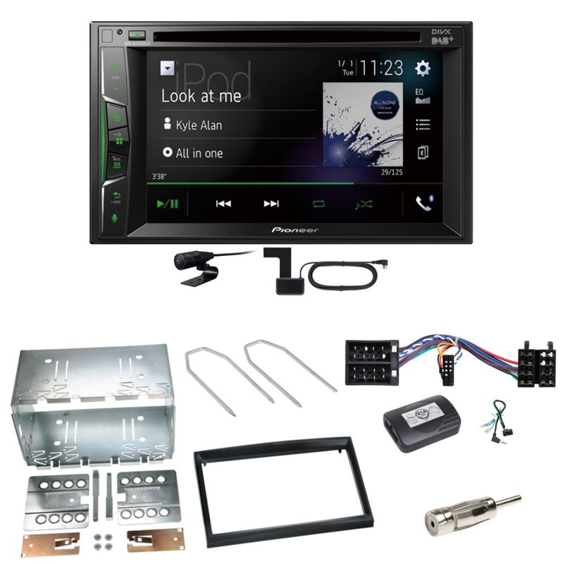Pioneer AVH-A3200DAB Bluetooth DAB CD Einbauset für Peugeot 307 Citroen C2 C3 Pioneer AVH-A3200DAB Bluetooth DAB CD Einbauset für Peugeot 307 Citroen C2 C3