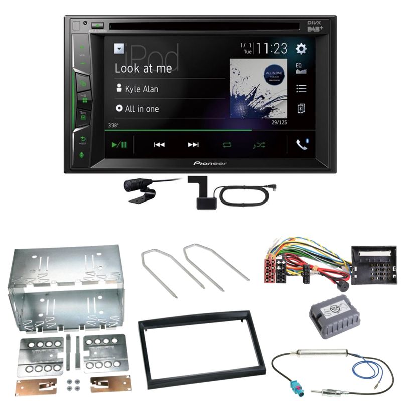 Pioneer AVH-A3200DAB Bluetooth DAB Einbauset für Peugeot 207 307 Partner Expert Pioneer AVH-A3200DAB Bluetooth DAB Einbauset für Peugeot 207 307 Partner Expert